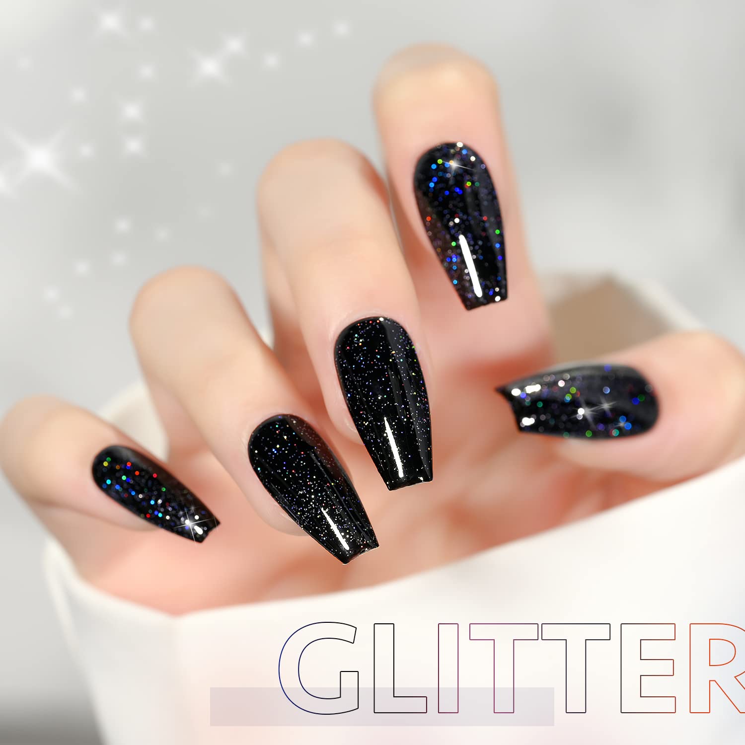 High gloss finish demonstration with Gaoy glitter gel