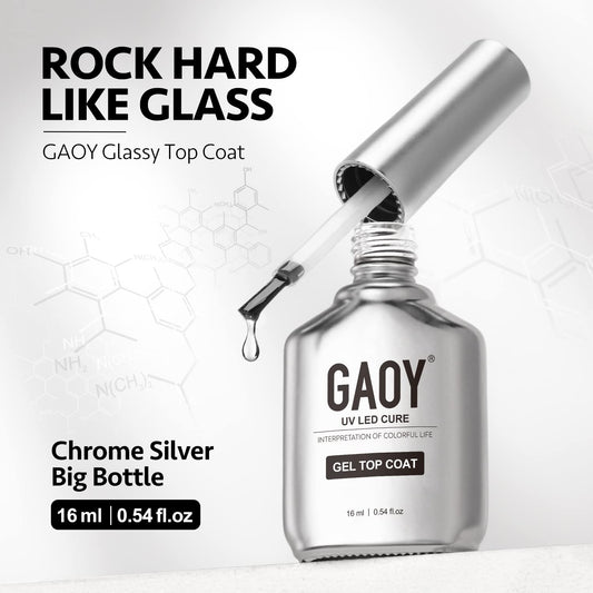 Gaoy 16 milliliter gel base coat bottle metallic finish