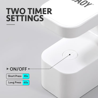 GAOY U-shaped LED nail lamp showing internal six LED units structure