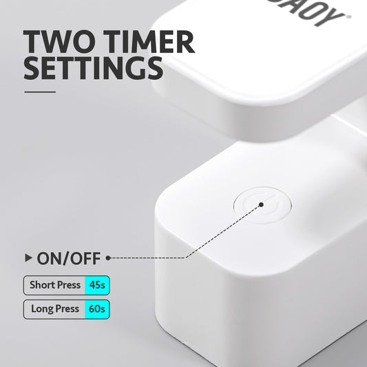 GAOY U-shaped LED nail lamp showing internal six LED units structure