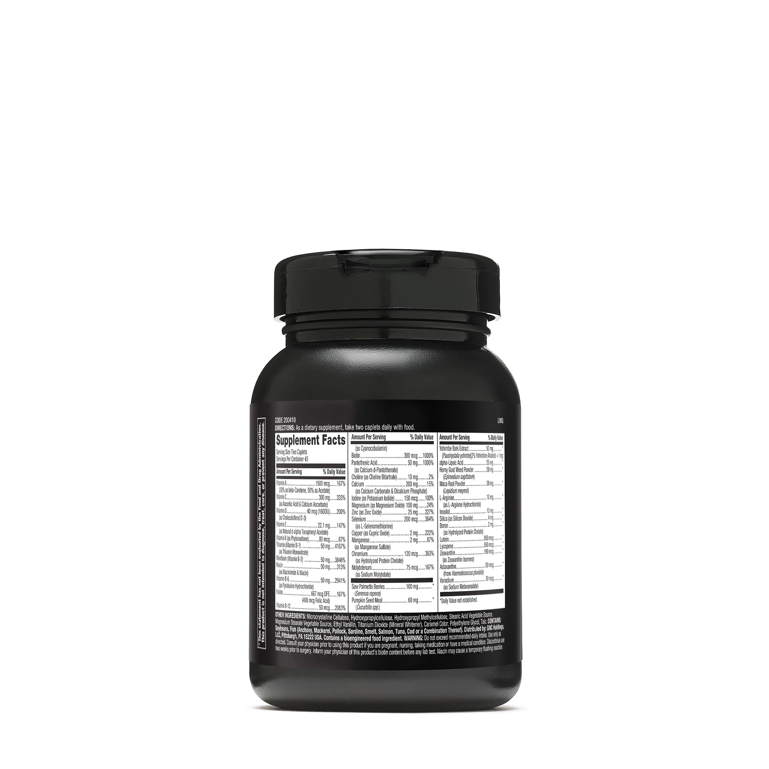 GNC Mega Men Prostate health dietary supplement showing ingredients label