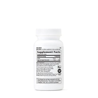 GNC Copper 2mg vegetarian tablets supplement bottle
