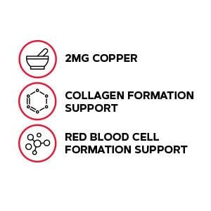 GNC Copper dietary supplement label details