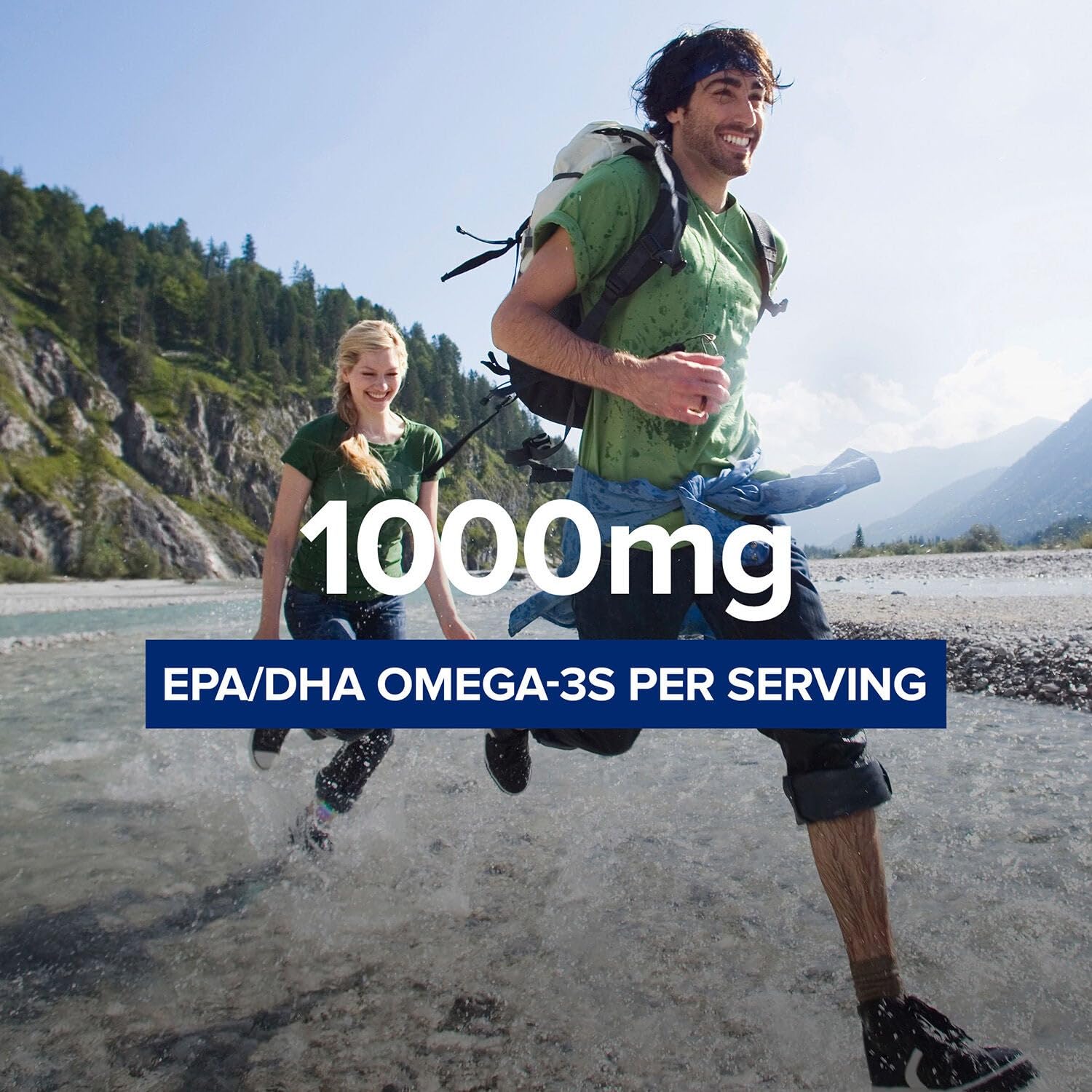 GNC Omega 3 supplement bottle showing ingredients label