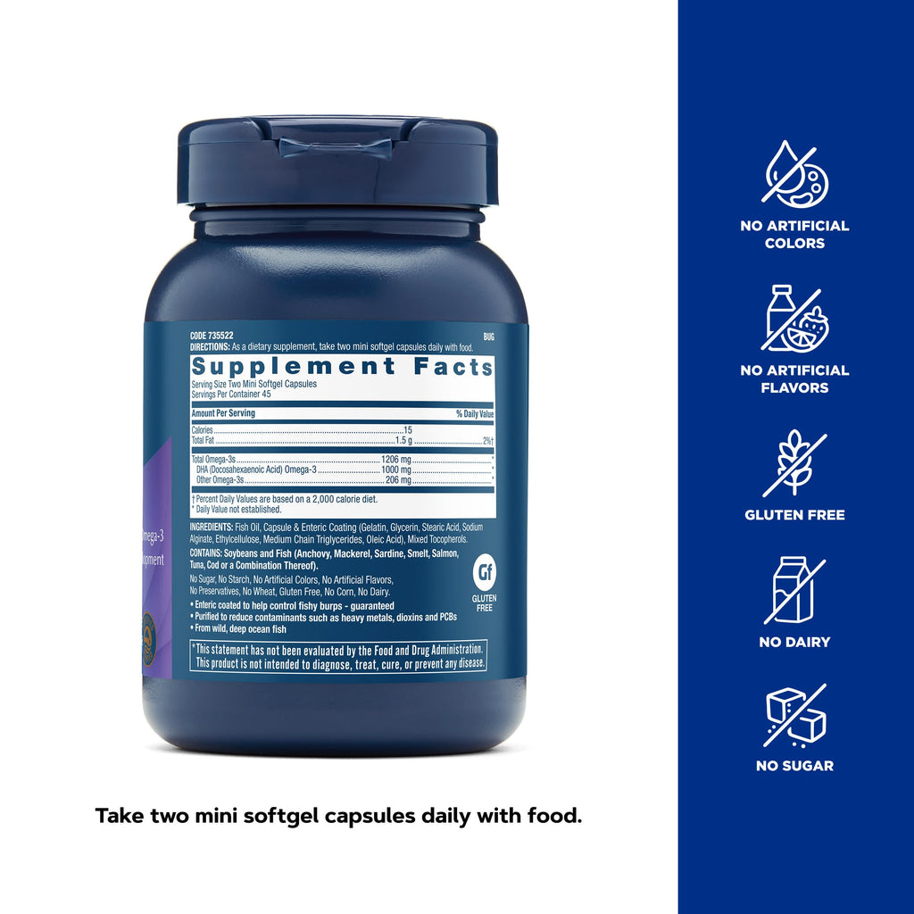 Gnc marine sourced omega three bottle design