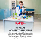 Gnc health supplement container close up shot