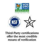 Garden Of Life Vitamin Code Raw D3 NSF certified gluten free seal view