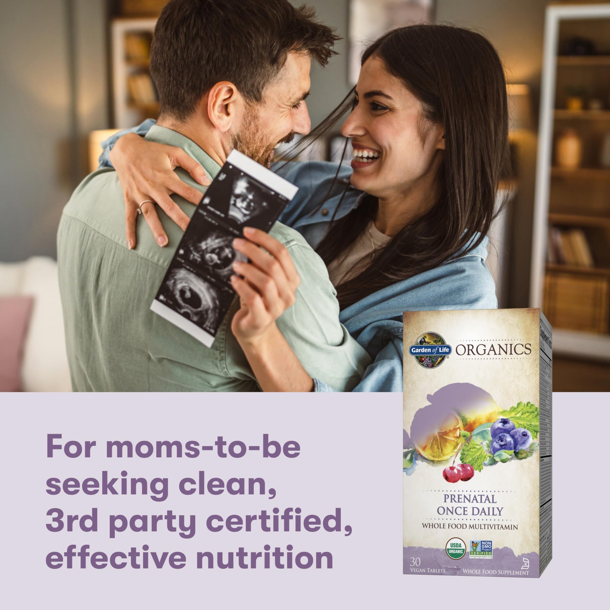 Garden of Life Organics prenatal supplement daily dosage information