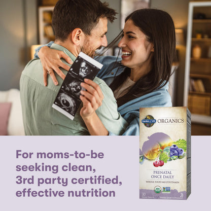 Garden of Life Organics prenatal supplement daily dosage information