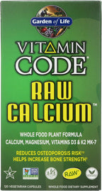 Garden Of Life Vitamin Code Raw Calcium ingredients and certification details