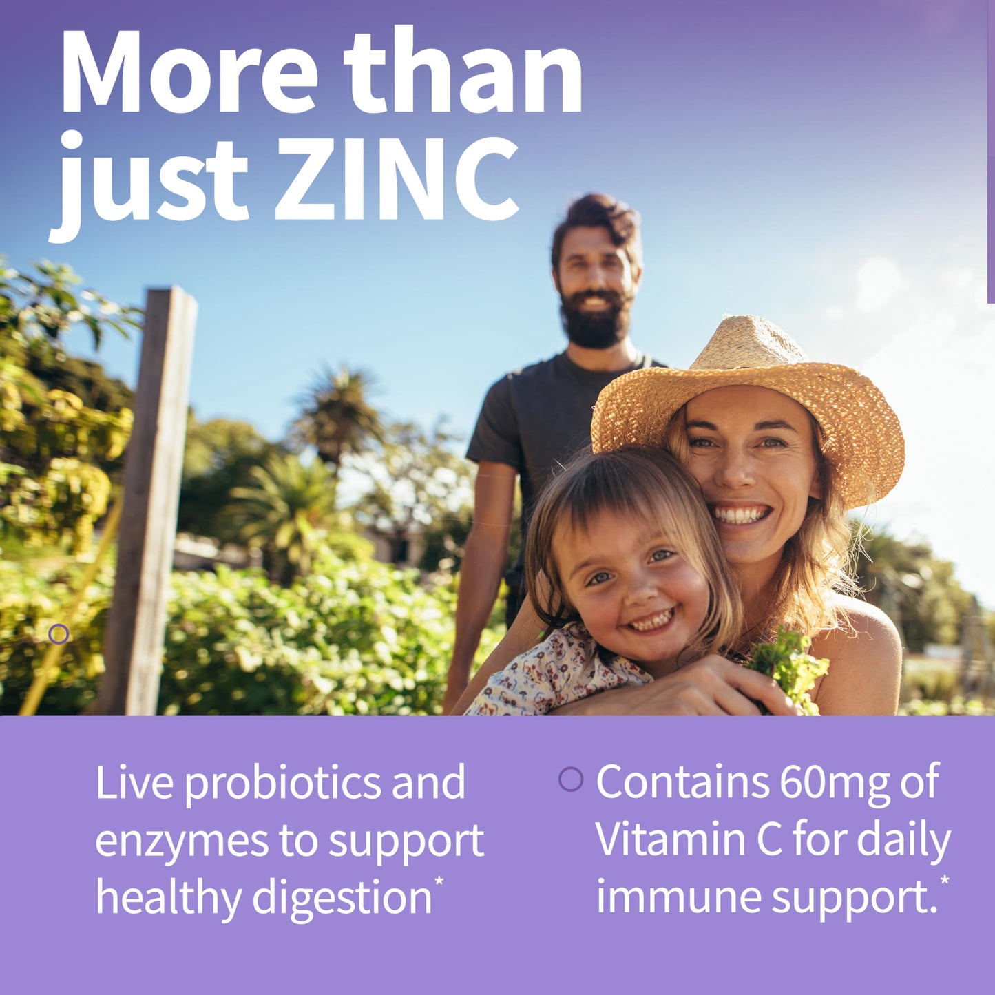 Garden of Life Raw Zinc nutritional facts and ingredients list