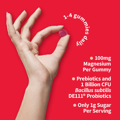 Garden Of Life adult and kids magnesium citrate chewables on a clean lifestyle background.