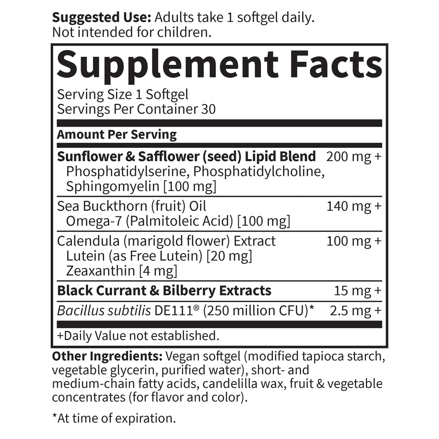 Side view of Garden of Life Herbals Eye Health supplement container