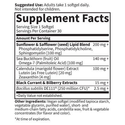 Side view of Garden of Life Herbals Eye Health supplement container