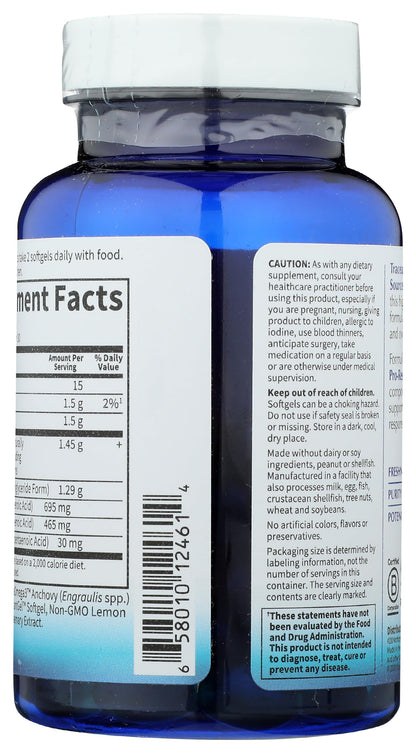 Premium imported certified non GMO clean tuna fish oil softgels in lemon flavor