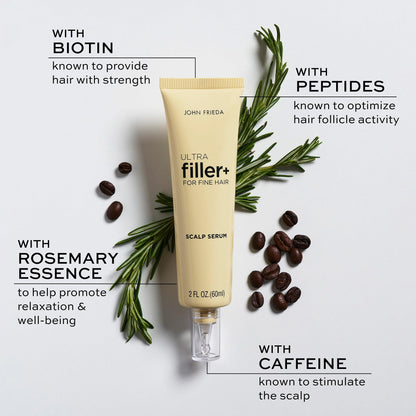 Close up view of the dropper applicator on the John Frieda premium density scalp treatment