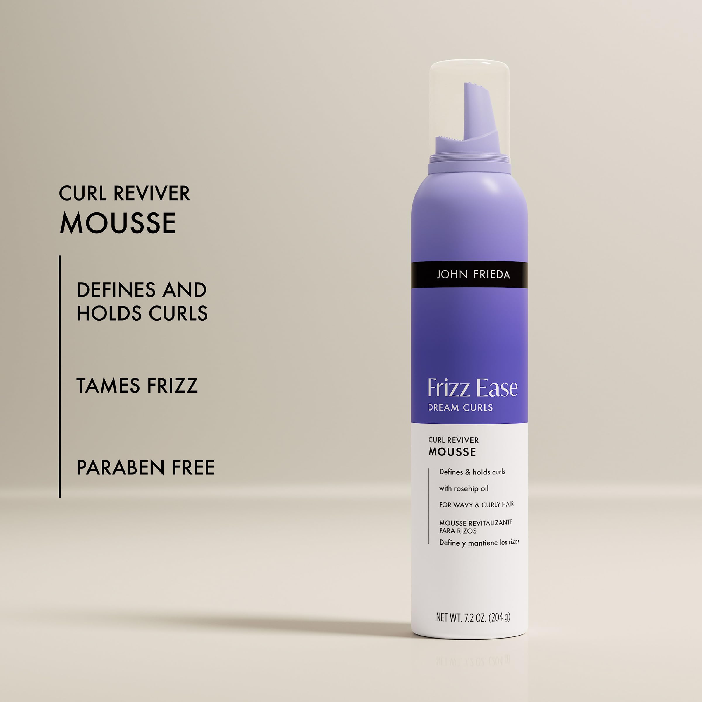 John Frieda curl mousse foam texture in hand