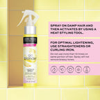 Back label of John Frieda gradual blonde brightening spray highlighting key ingredients like citrus and chamomile