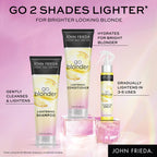 Clear instruction guide panel on the John Frieda peroxide based blonde hair lightening mist bottle