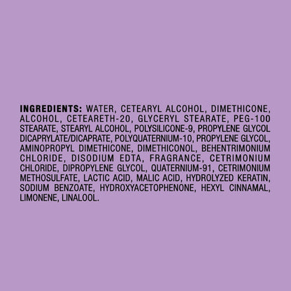 Back view of John Frieda Straight Fixation CrÃ¨me showing milk protein ingredients.