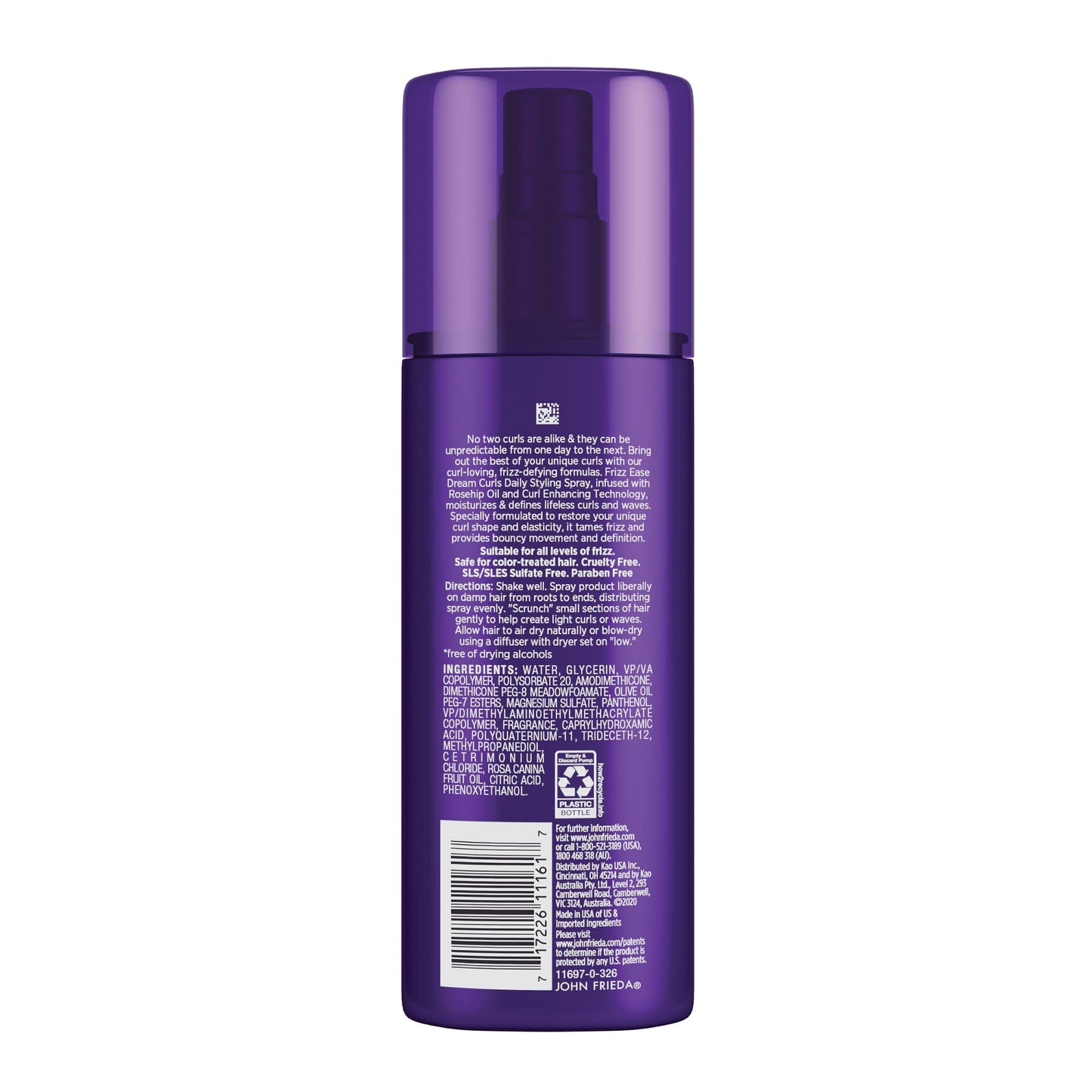 John Frieda anti frizz daily styling spray for shiny bouncy curls