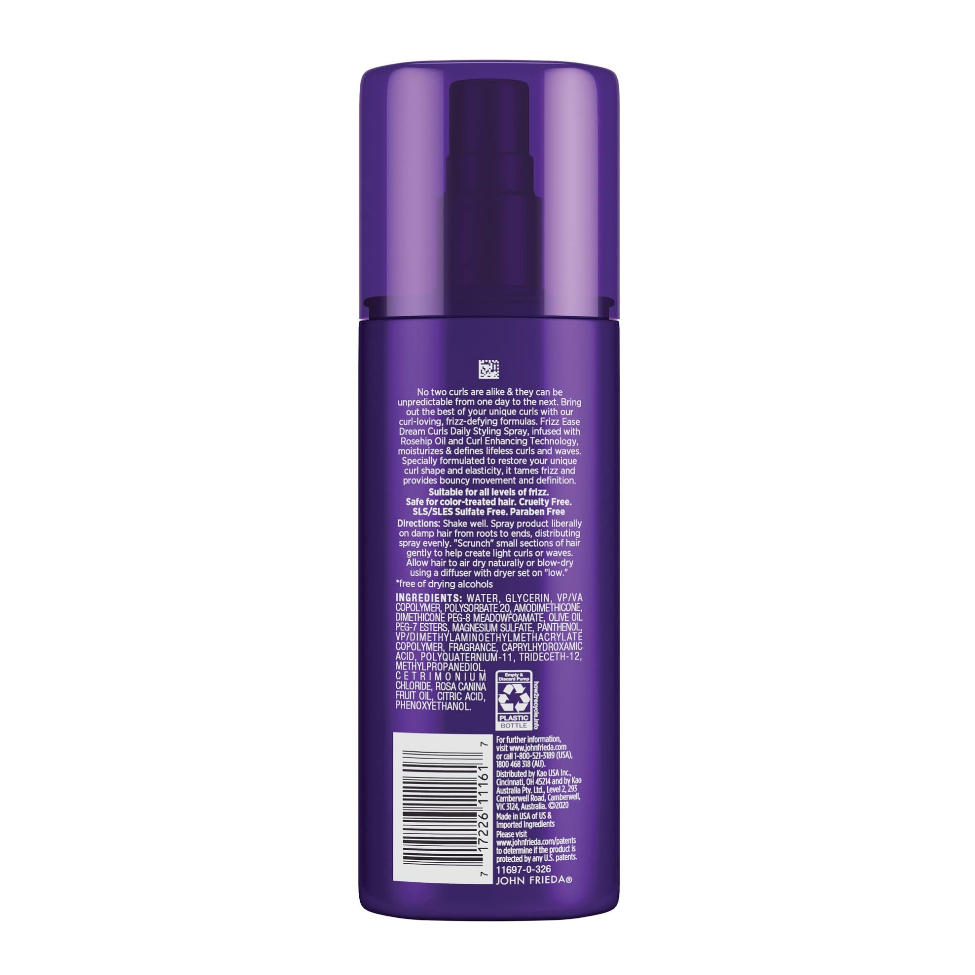 John Frieda anti frizz daily styling spray for shiny bouncy curls