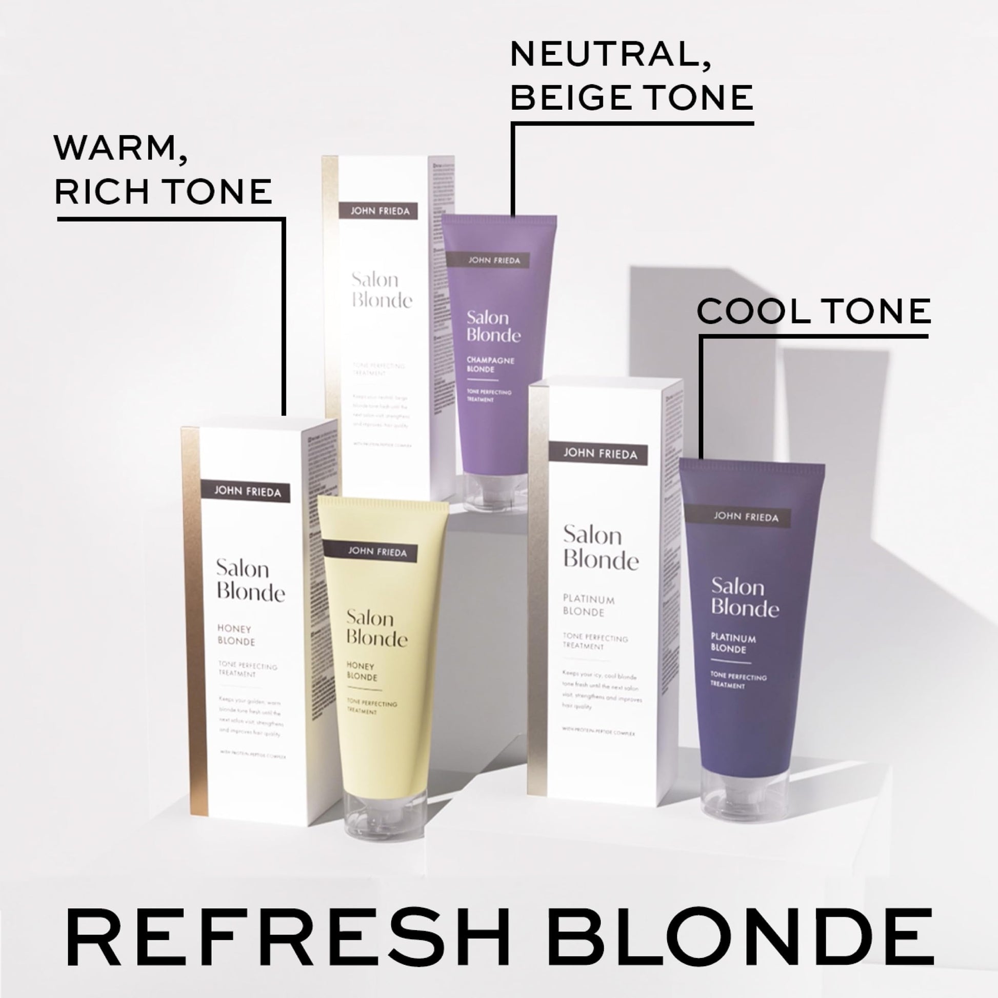 Closeup of John Frieda Protein-Peptide Complex formula bottle