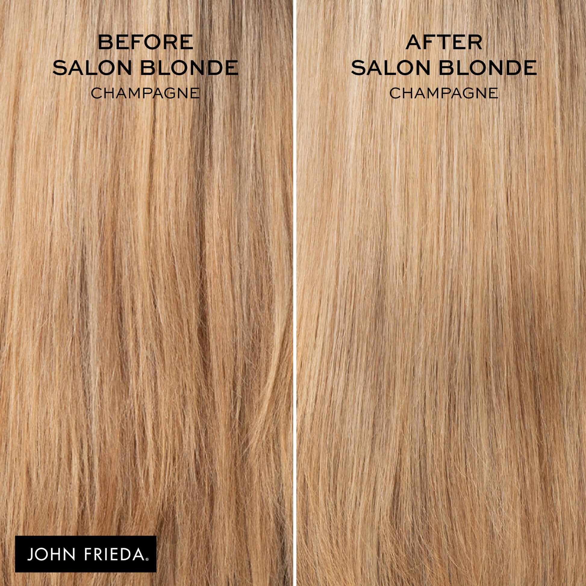 Back of John Frieda Salon Blonde Champagne treatment tube