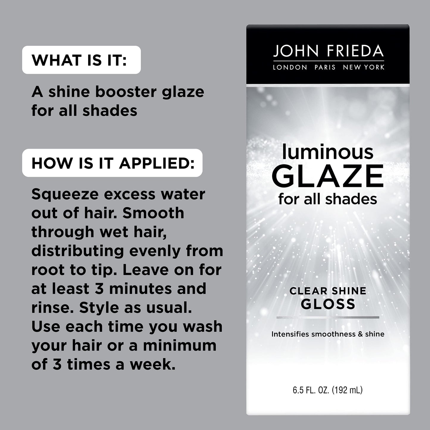 John Frieda clear shine gloss for color treated hair