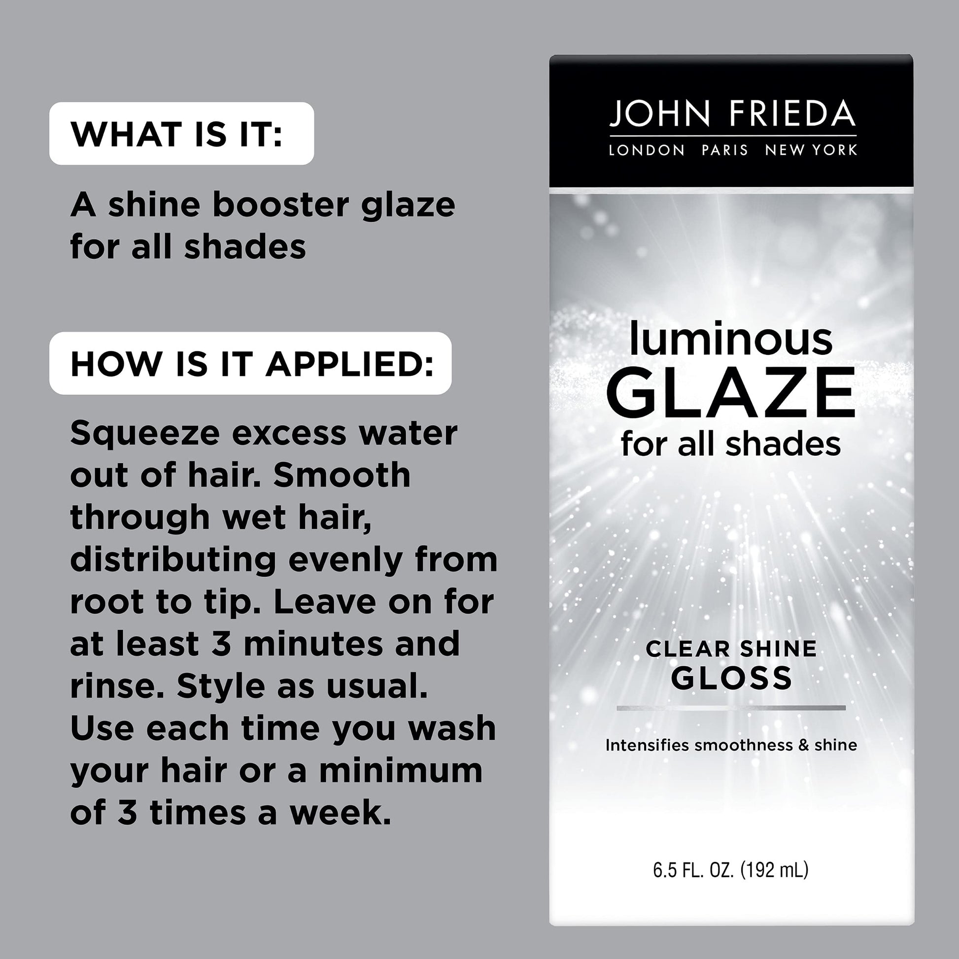 John Frieda clear shine gloss for color treated hair