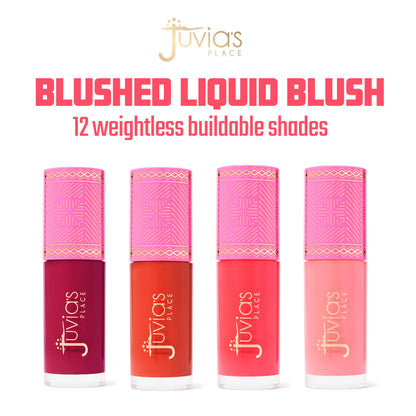 Juvia's Place liquid tint blush wand applicator showing hot fuchsia pink color pigment