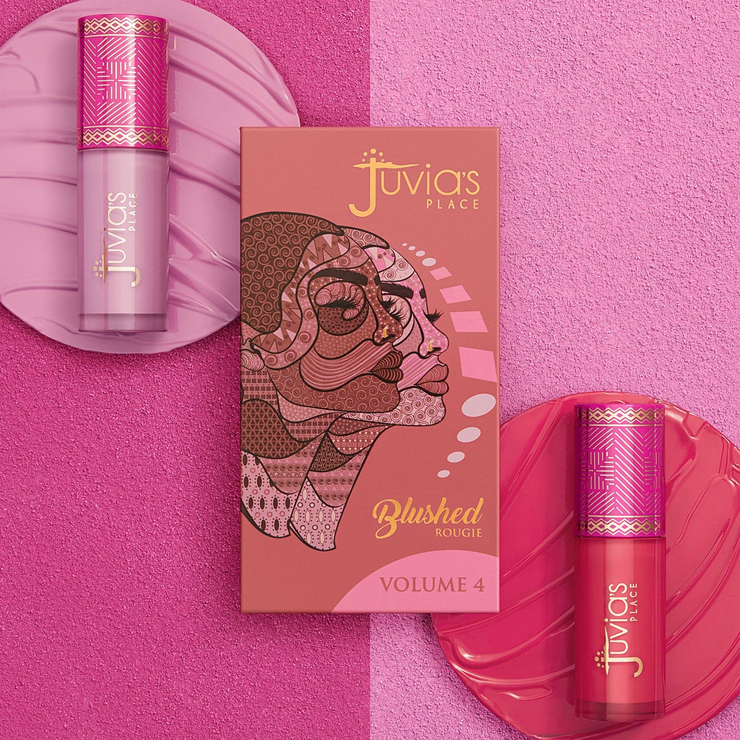 Non comedogenic cruelty free liquid blush bottle with gold cap details