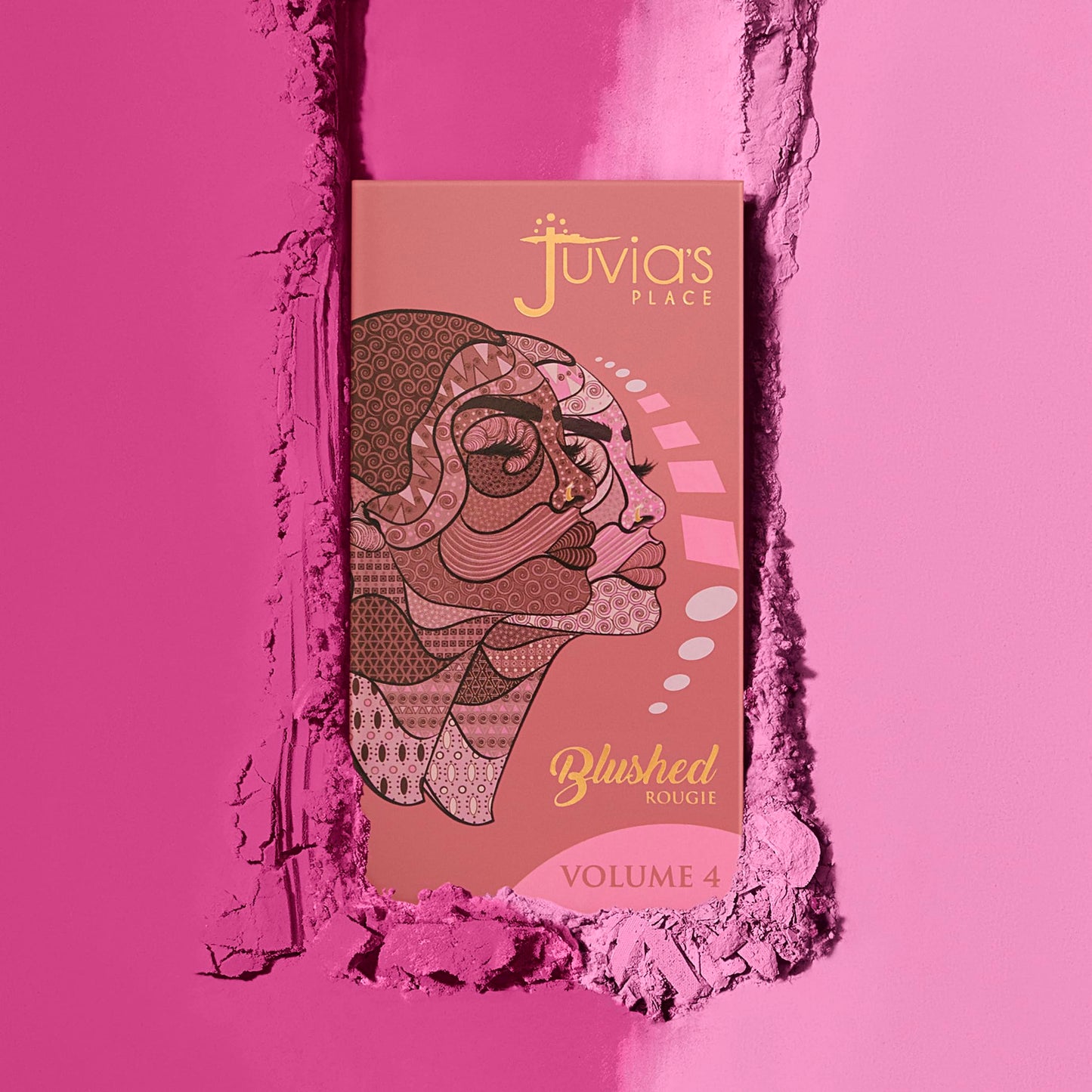 Two tone buildable powder blush palette showing vibrant rosy natural cheek colors.