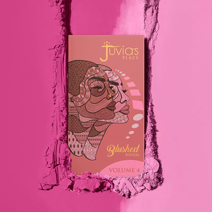 Two tone buildable powder blush palette showing vibrant rosy natural cheek colors.