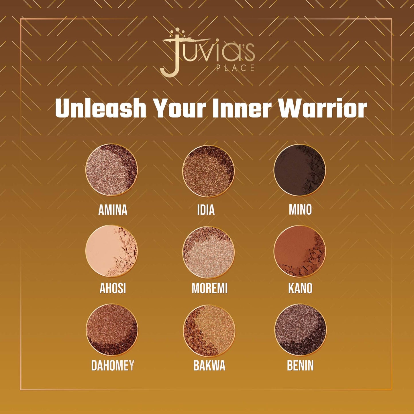 Professional makeup look created with The Warrior palette