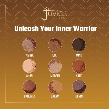 Professional makeup look created with The Warrior palette