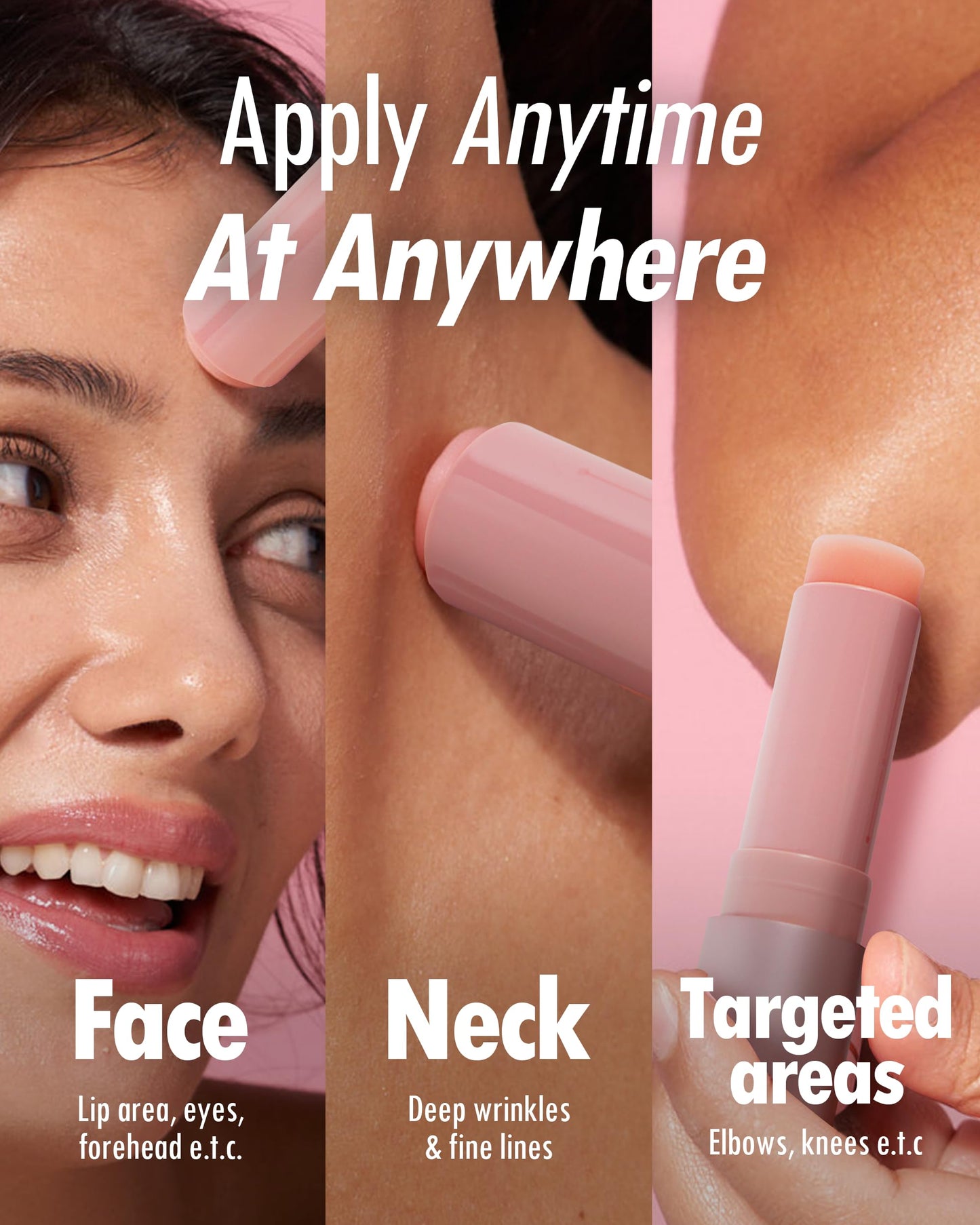 KAHI Refillable Multi Balm set showing how the inner cartridge detaches from the pink base