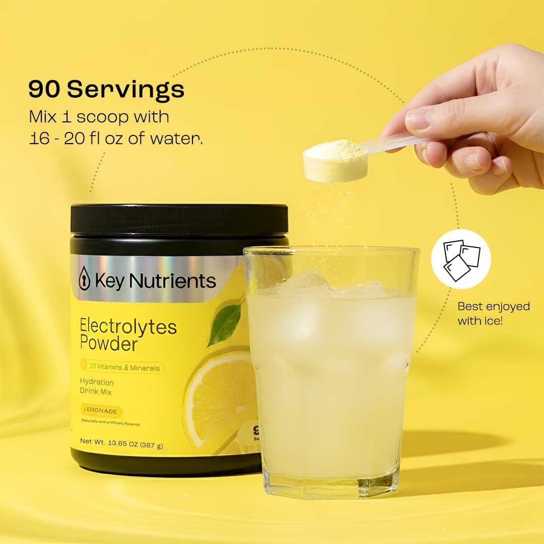 Close up of zero calorie electrolyte blend details for daily muscle recovery.