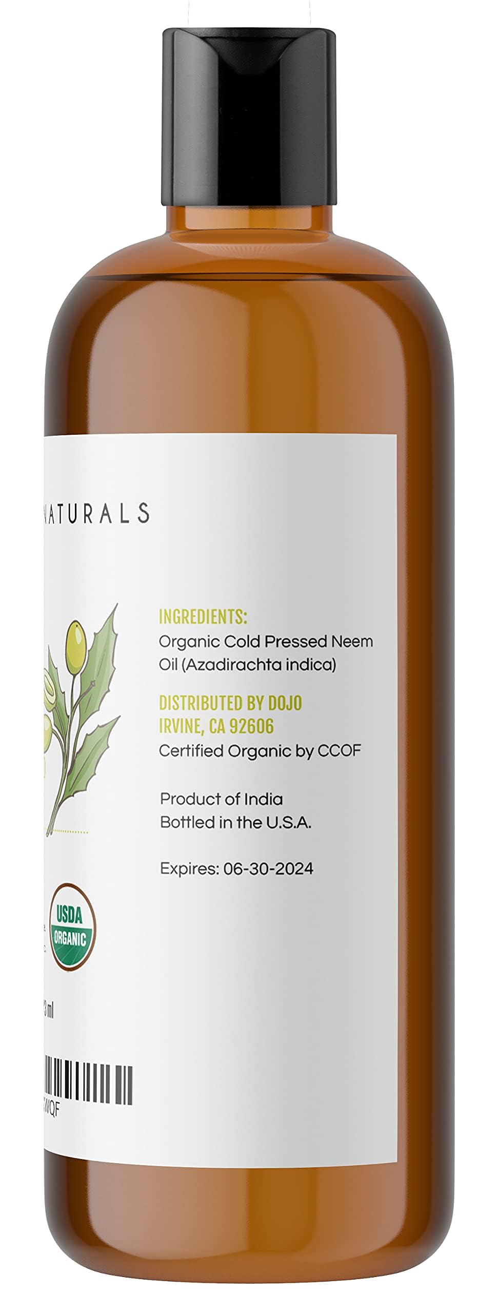 100 percent pure neem oil concentrate bottle