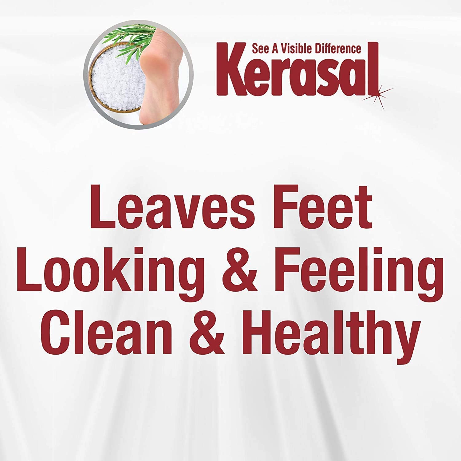 Kerasal foot care soak packaging detailing the sixteen individual soaks product yield information.