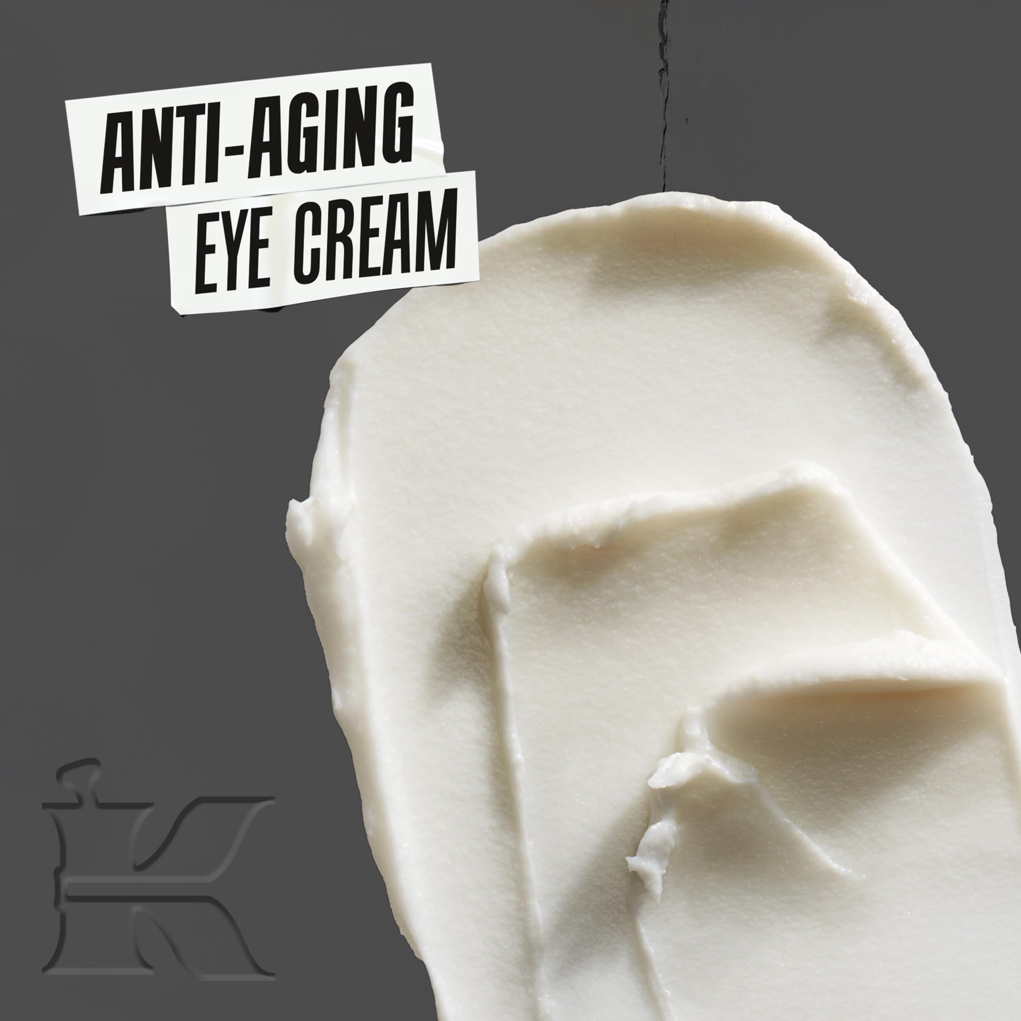 Kiehl's men's anti aging eye cream texture on fingertip