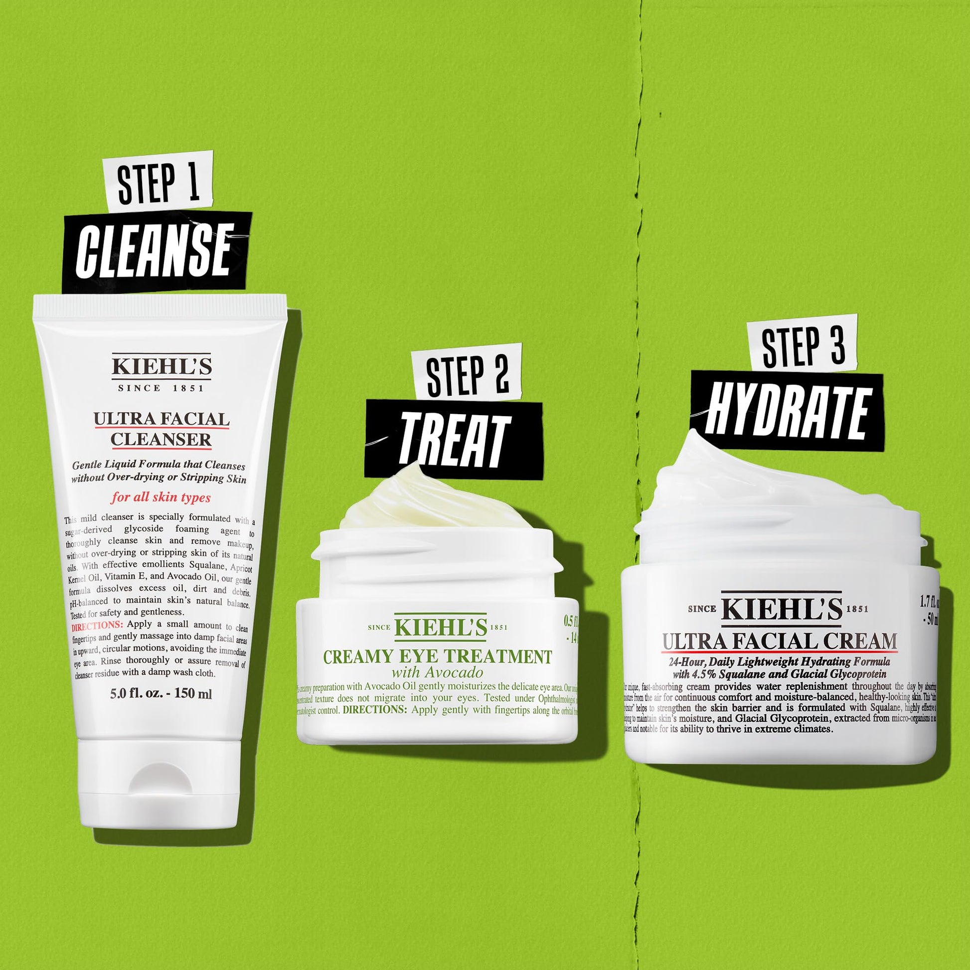 Applying Kiehl's water-in-oil avocado under eye cream formula