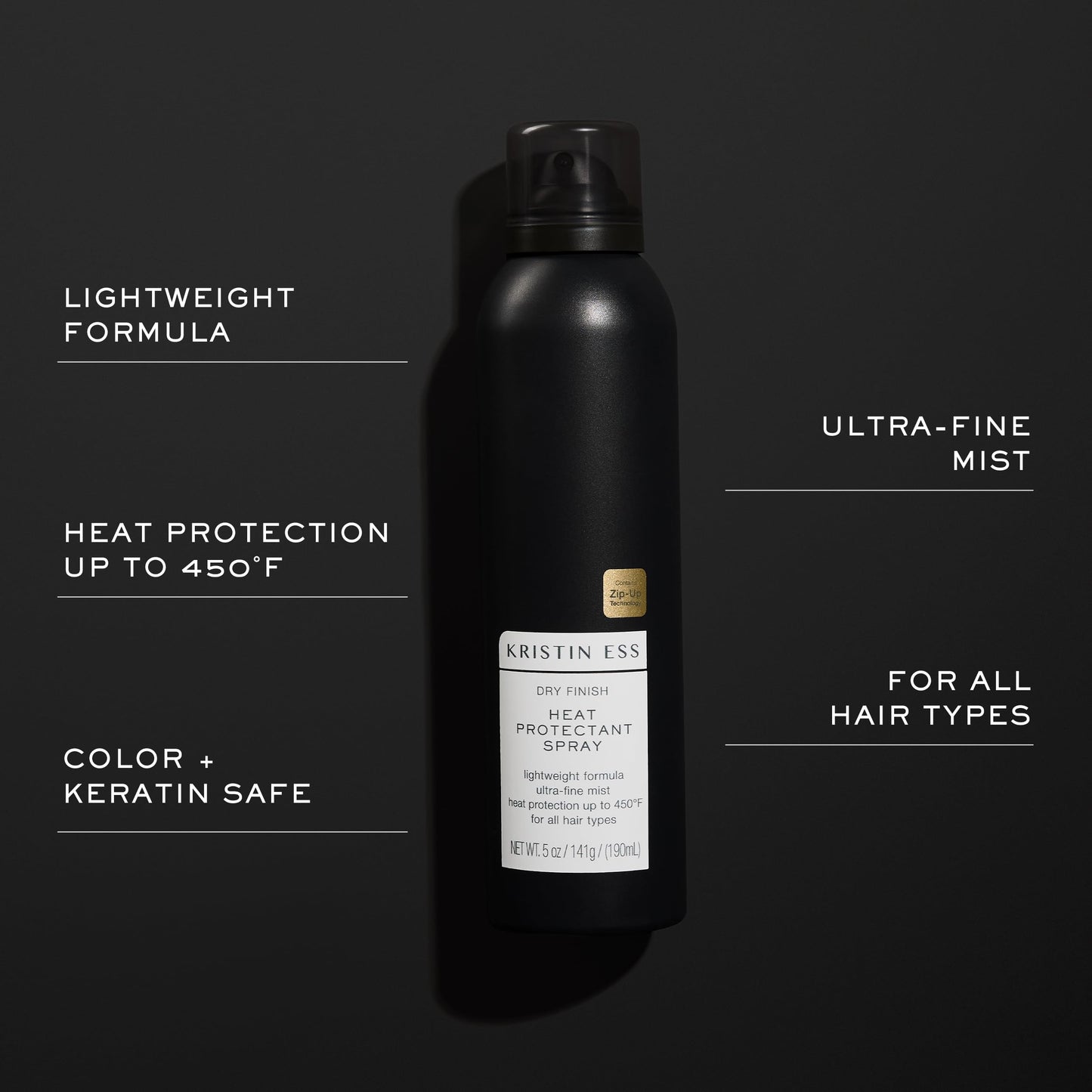 Kristin Ess blow dry frizz control spray application