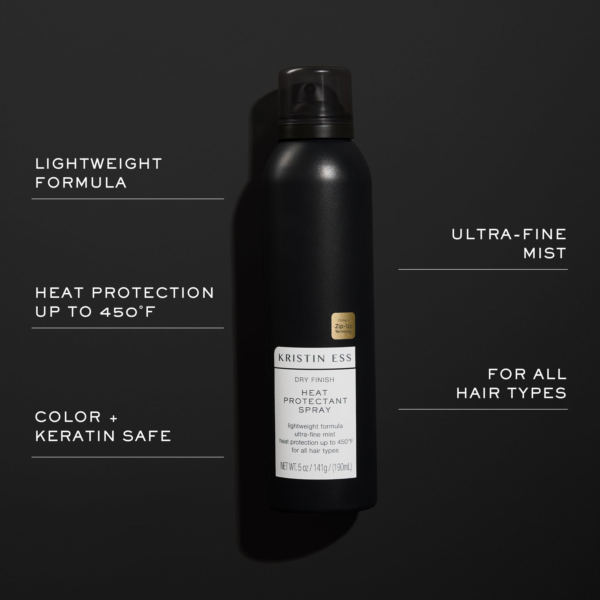 Kristin Ess blow dry frizz control spray application