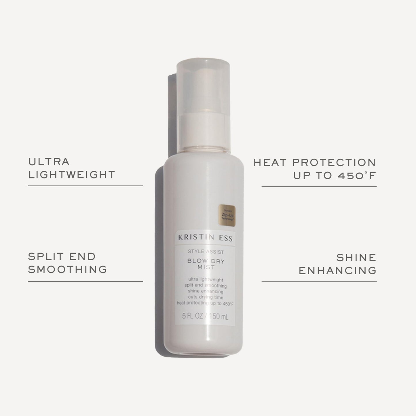 Kristin Ess blow dry mist spray packaging details