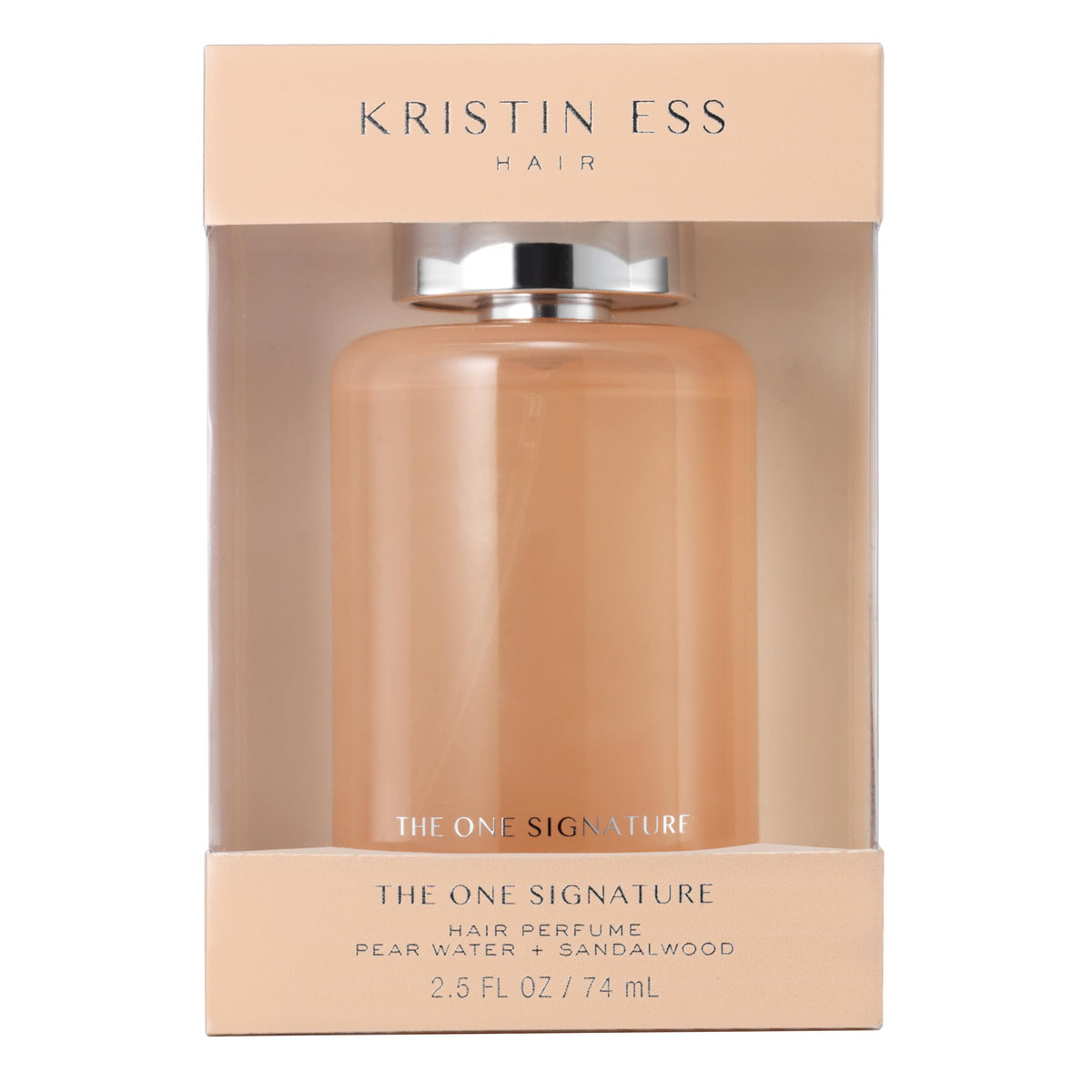 Kristin Ess Signature Hair Perfume showing spray nozzle and cap detail