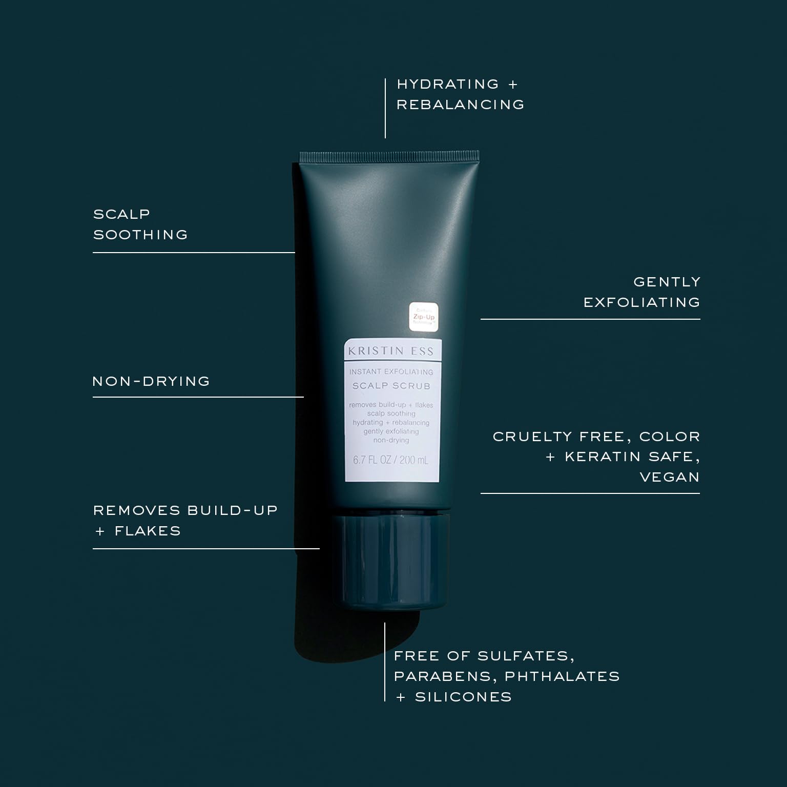 Kristin Ess sugar complex dry scalp treatment bottle showing applicator tip