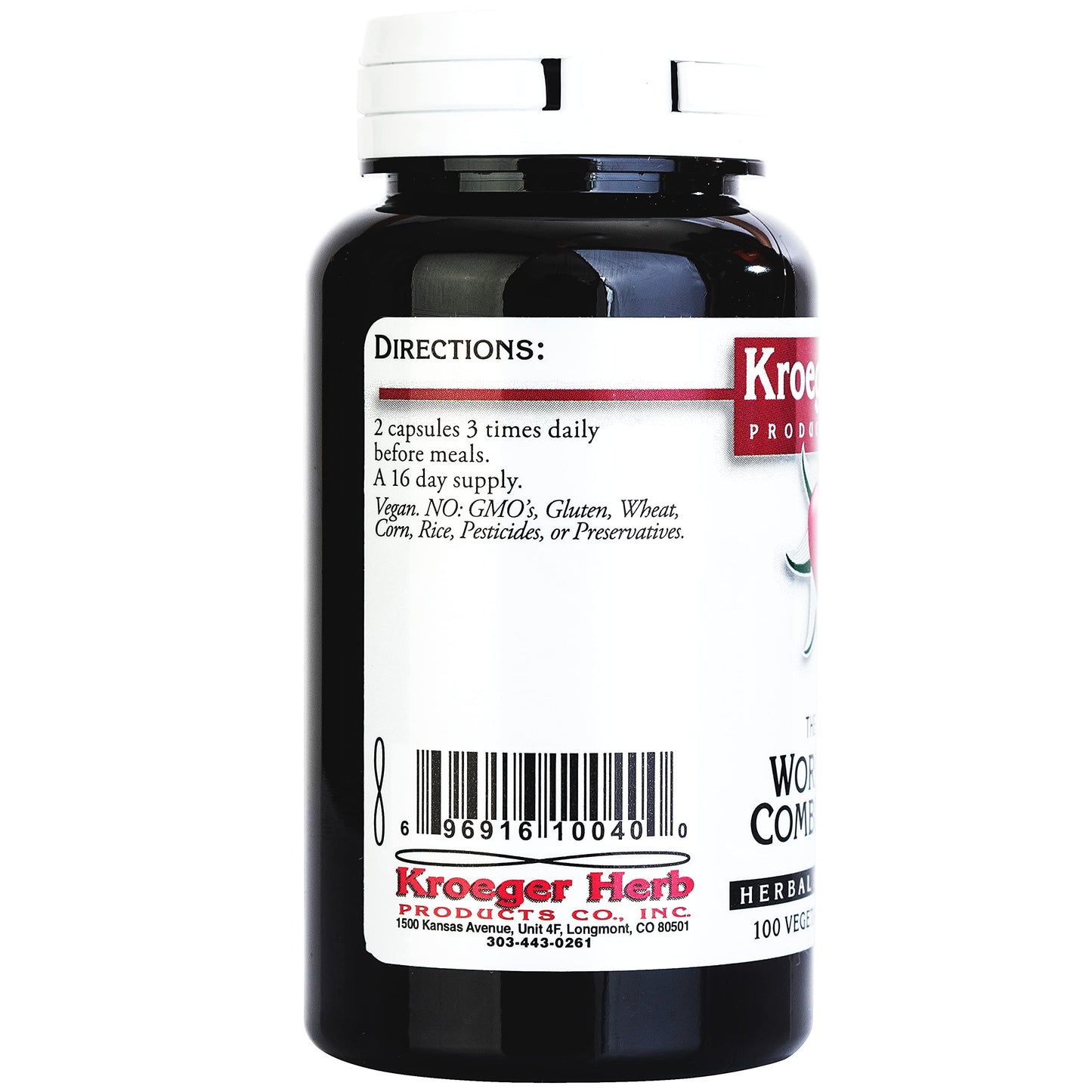 Kroeger Herb Wormwood Combination bottles for digestive support