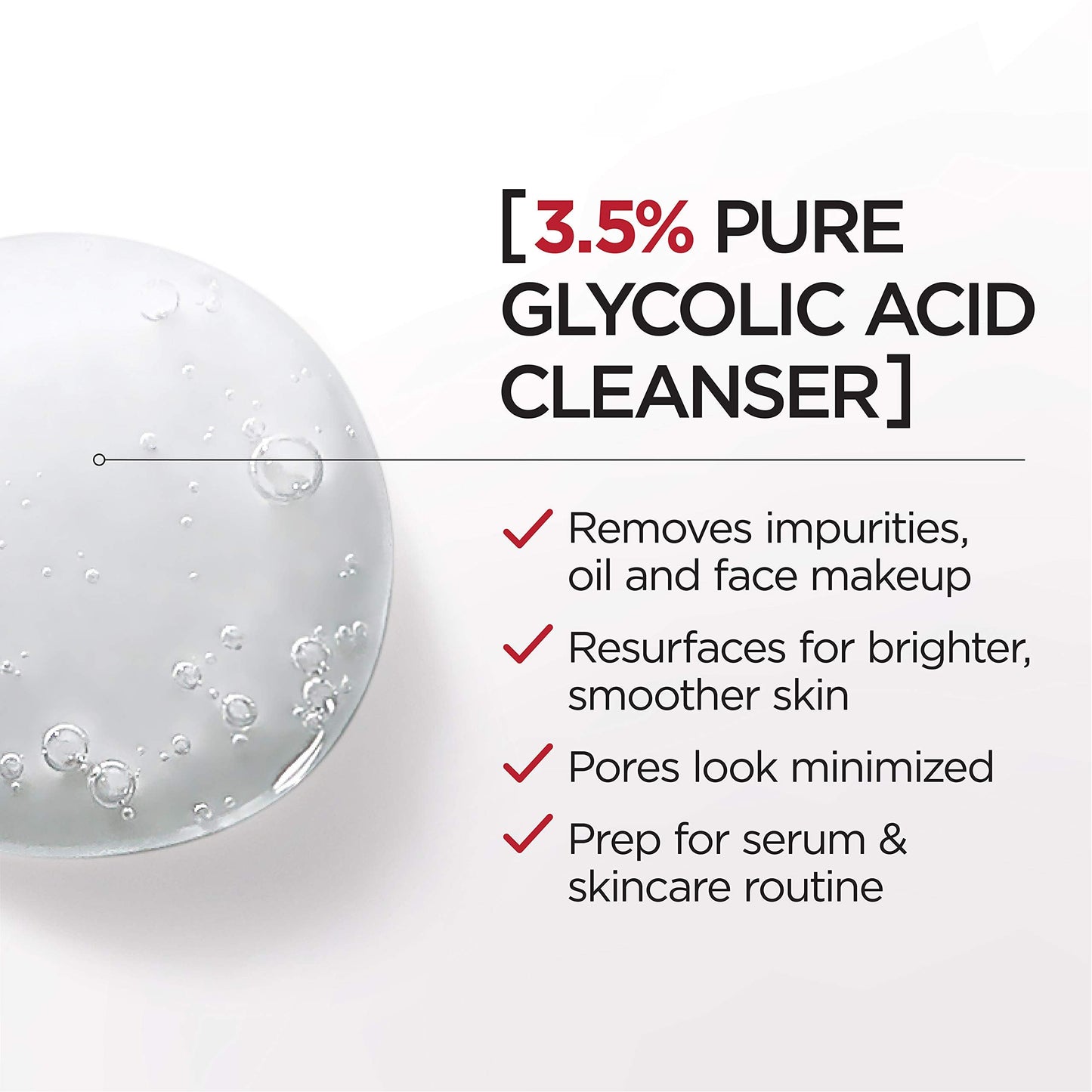 Close up of Revitalift 3.5% Pure Glycolic Acid bottle label