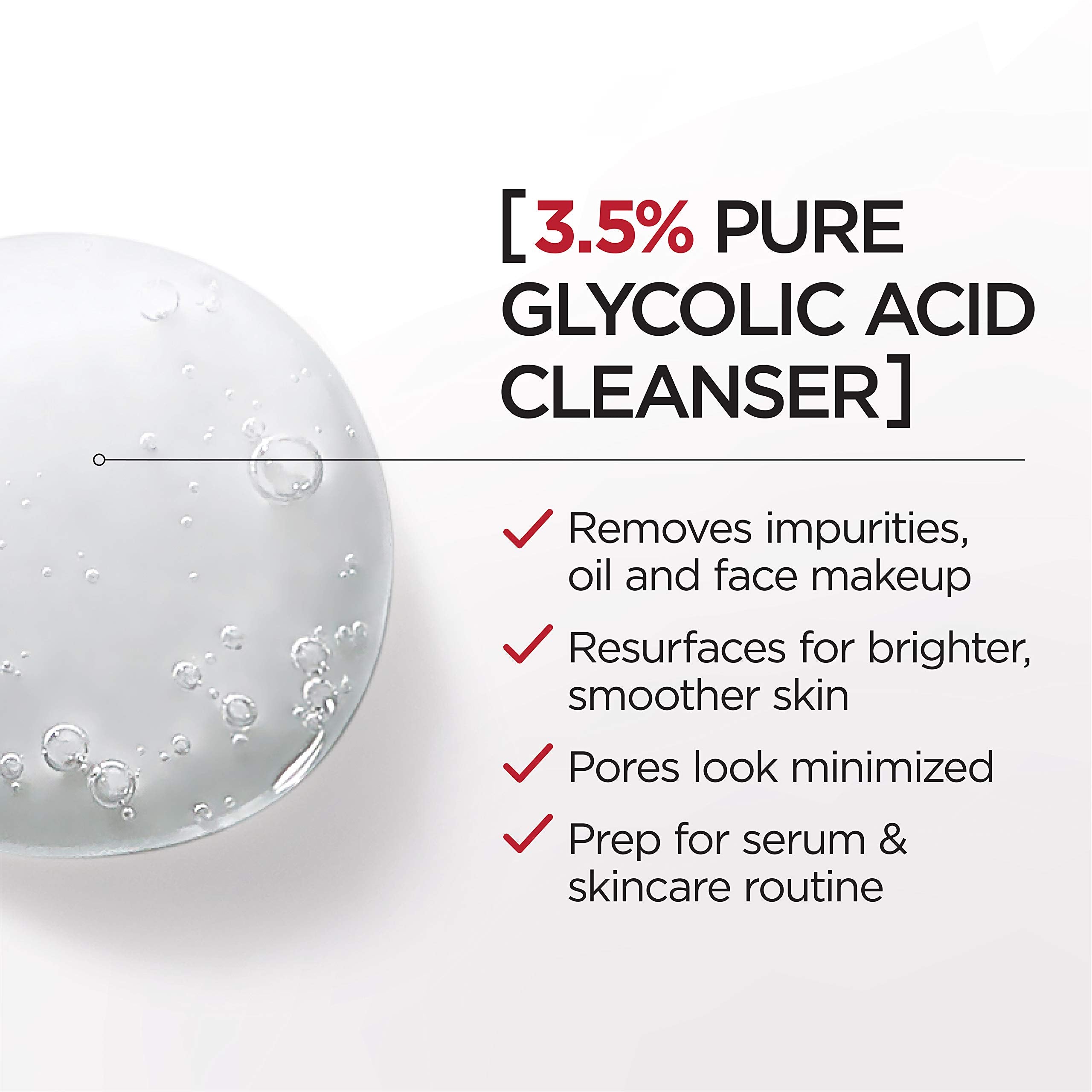 Close up of Revitalift 3.5% Pure Glycolic Acid bottle label
